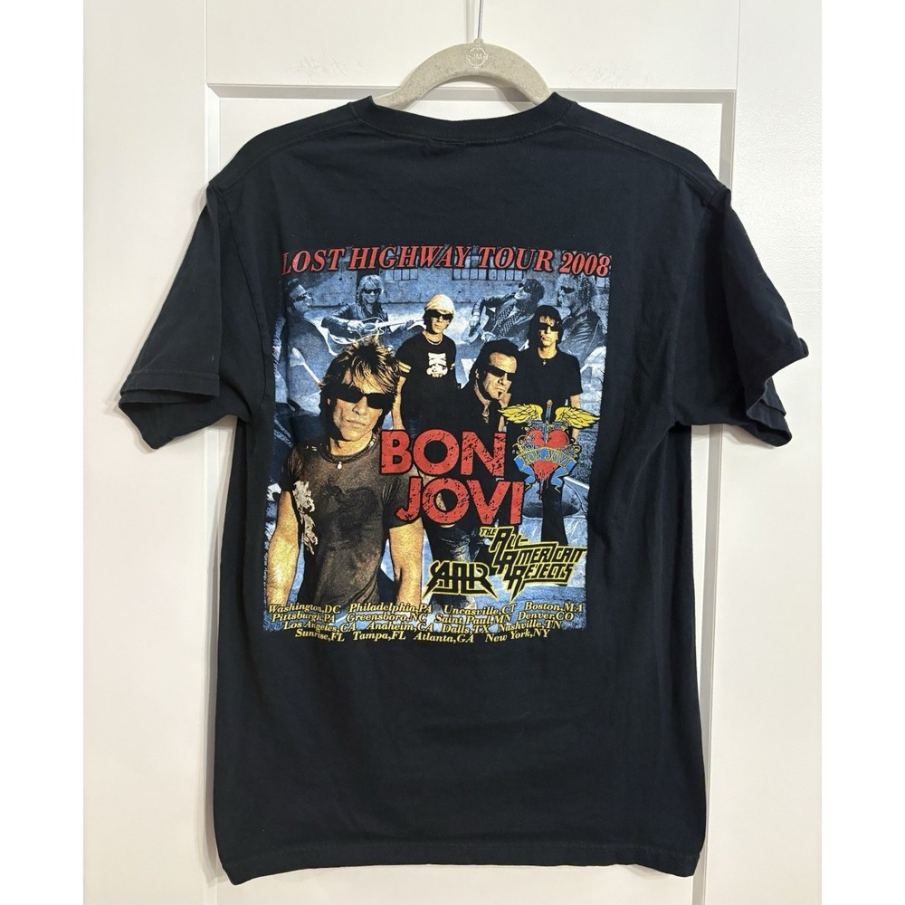 Bon Jovi 2008 Lost Highway Tour All American‎ Rejects T-Shirt Size Medium